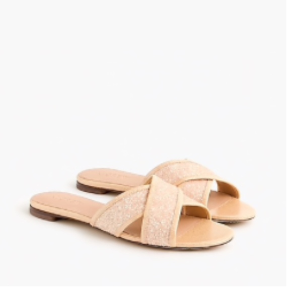 J. Crew Shoes - Jcrew Glitter Cora crisscross sandals